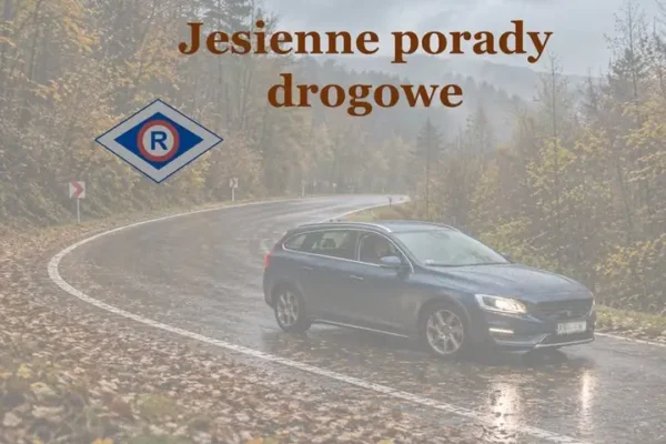 Jesienne warunki na drogach – policja z Krakowa radzi, jak bezpiecznie podróżować