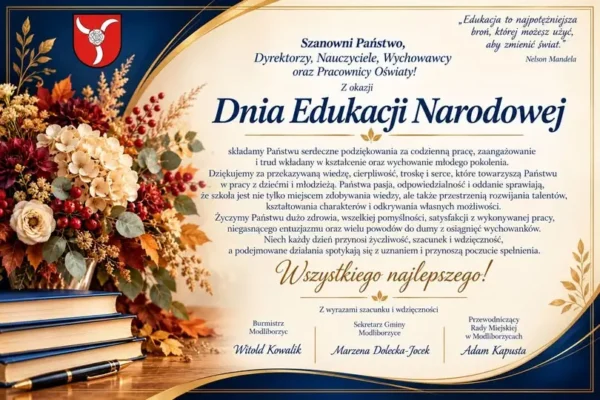 Dzień Edukacji Narodowej w Gminie Modliborzyce – podziękowania dla nauczycieli