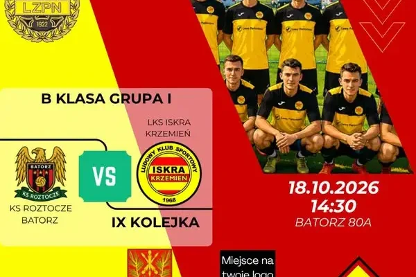 Iskra Dzwola kontra Roztocze Batorz – ostatni mecz rundy jesiennej